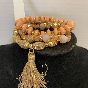 NY& Company NWT stretch Beaded Bracelets w/tassel
